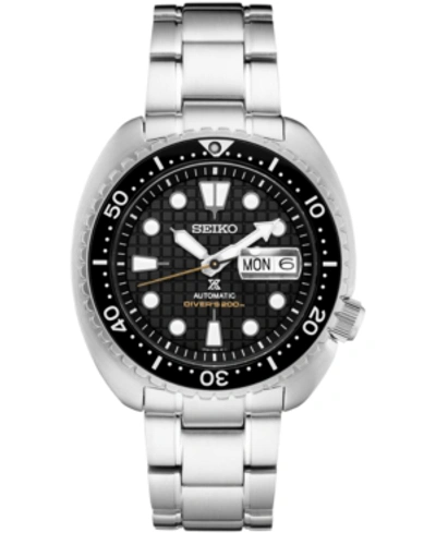 Seiko Men's Automatic Prospex King Turtle Stainless Steel Bracelet Watch 45mm In Silver