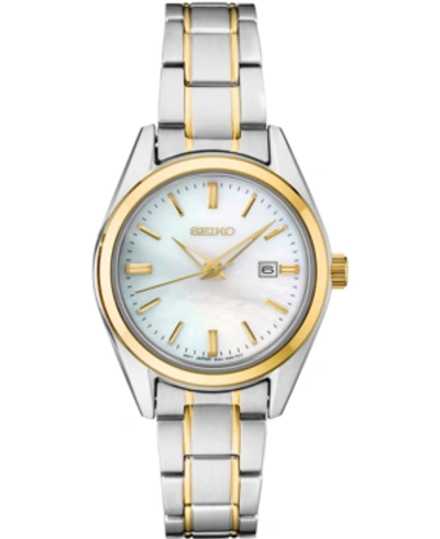 Seiko Women's Essentials Two-tone Stainless Steel Bracelet Watch 29.8mm In Two Tone