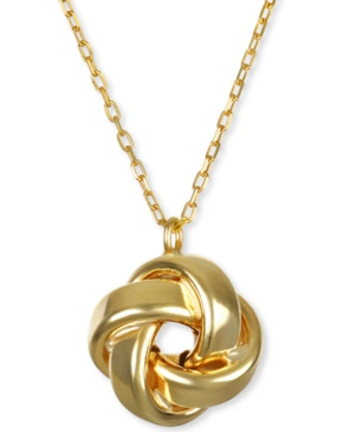 Italian Gold Love Knot 18" Pendant Necklace In 14k Gold In Yellow Gold