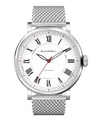 BLACKWELL WHITE DIAL WITH SILVER TONE STEEL AND SILVER TONE STEEL MESH WATCH 44 MM