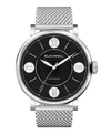 BLACKWELL BLACK DIAL WITH SILVER TONE STEEL AND SILVER TONE STEEL MESH WATCH 44 MM