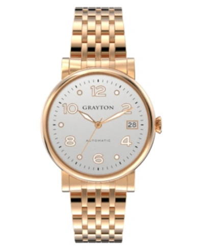 Grayton Women's Classic Collection Rose Gold Tone Stainless Steel Bracelet 36mm In Pink