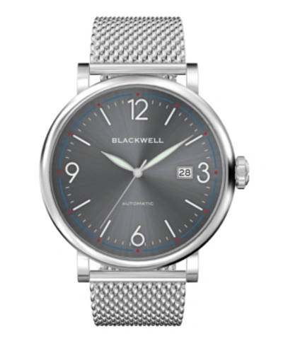 Blackwell Sunray Gray Dial With Silver Tone Steel And Silver Tone Steel Mesh Watch 44 Mm
