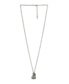 Mr Ettika Plated Ox Chain Buddha Necklace In Silver Plated