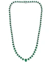 EFFY COLLECTION EFFY EMERALD (18-1/2 CT. T.W.) & DIAMOND (1-1/3 CT. T.W.) 16" STATEMENT NECKLACE IN 14K WHITE GOLD