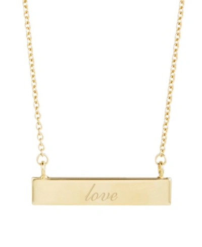 Brook & York Inspirational Bar Necklace In Gold B