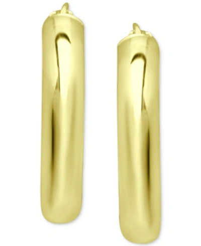 Giani Bernini Small Polished Hoop Earrings In 18k Gold-plated Sterling Silver, 1", Created For Macy's In Gold Over Silver