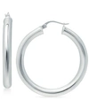 Giani Bernini Polished Hoop Earrings, Created For Macy's In Silver