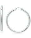 Giani Bernini Polished Hoop Earrings, Created For Macy's In Silver