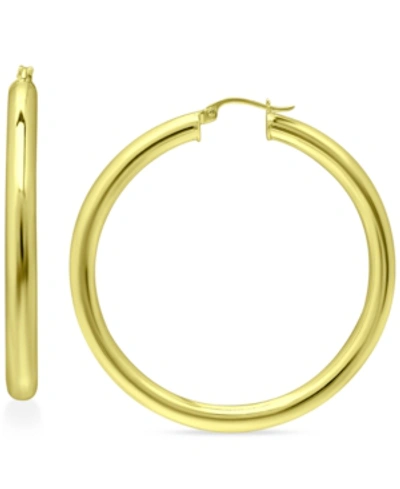 Giani Bernini Polished Hoop Earrings, Created For Macy's In Gold Over Silver