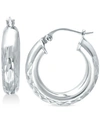 GIANI BERNINI SMALL EMBELLISHED HOOP EARRINGS IN STERLING SILVER, 20MM, CREATED FOR MACY'S