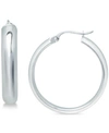 GIANI BERNINI MEDIUM POLISHED HOOP EARRINGS IN STERLING SILVER, 35MM, CREATED FOR MACY'S