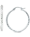 Giani Bernini Small Twist Hoop Earrings In Sterling Silver, 20mm, Created For Macy's In Sterling Silver