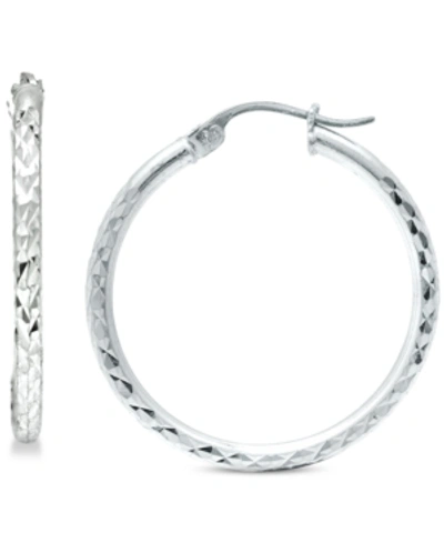 Giani Bernini Small Twist Hoop Earrings In Sterling Silver, 20mm, Created For Macy's