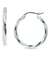 Giani Bernini Twist Hoop Earrings In Sterling Silver, Created For Macy's In Silver