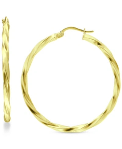 Giani Bernini Large Twist Hoop Earrings In 18k Gold-plated Sterling Silver, 60mm, Created For Macy's In Gold Over Silver