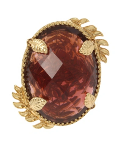 Miriam Haskell New York Ornamental Stone Ring In 5824 Gbg J