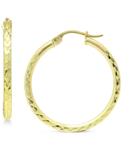 Giani Bernini Small Hoop Earrings In 18k Gold-plated Sterling Silver, 1", Created For Macy's In 18k Gold Over Sterling Silver