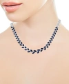 EFFY COLLECTION EFFY SAPPHIRE (7-7/8 CT. T.W.) & DIAMOND (3/4 CT. T.W.) 16" STATEMENT NECKLACE IN 14K WHITE GOLD