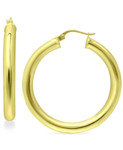 Giani Bernini Polished Hoop Earrings, Created For Macy's In Gold Over Silver