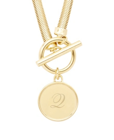 Brook & York Izzy Toggle Initial Necklace In Gold Q