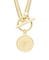 Brook & York Izzy Toggle Initial Necklace In Gold V