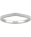 Charles & Colvard Moissanite V-shape Wedding Band (1/5 Ct. T.w. Dew) In 14k White Gold In White Gold