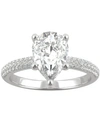 Charles & Colvard Moissanite Pear Engagement Ring (2-3/8 Ct. T.w. Dew) In 14k White Gold In White Gold