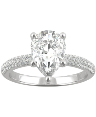 Charles & Colvard Moissanite Pear Engagement Ring (2-3/8 Ct. T.w. Dew) In 14k White Gold