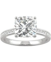 Charles & Colvard Moissanite Cushion Engagement Ring (2-5/8 Ct. T.w. Dew) In 14k White Gold In White Gold