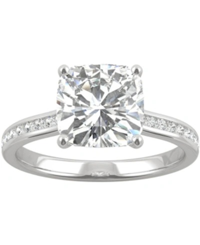 CHARLES & COLVARD MOISSANITE CUSHION ENGAGEMENT RING (2-5/8 CT. T.W. DEW) IN 14K WHITE GOLD