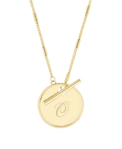 Brook & York Grace Initial Toggle Necklace In Gold O