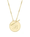 Brook & York Grace Initial Toggle Necklace In Gold B