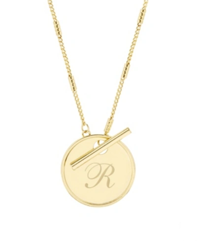 Brook & York Grace Initial Toggle Necklace In Gold R