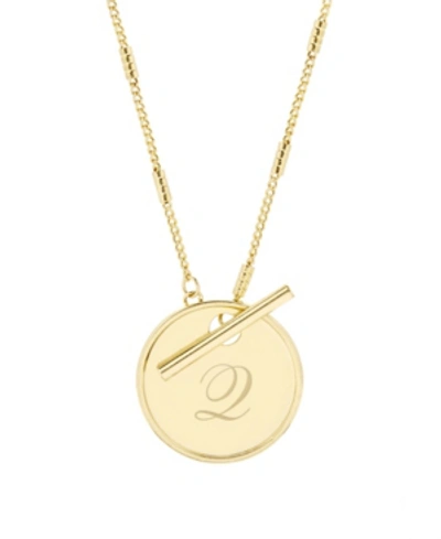 Brook & York Grace Initial Toggle Necklace In Gold Q