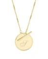 Brook & York Grace Initial Toggle Necklace In Gold S