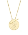 Brook & York Grace Initial Toggle Necklace In Gold G