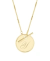 Brook & York Grace Initial Toggle Necklace In Gold Y