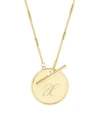 Brook & York Grace Initial Toggle Necklace In Gold X