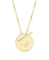 Brook & York Grace Initial Toggle Necklace In Gold M