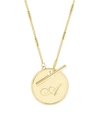 Brook & York Grace Initial Toggle Necklace In Gold A