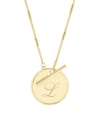 Brook & York Grace Initial Toggle Necklace In Gold L