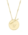 Brook & York Grace Initial Toggle Necklace In Gold U