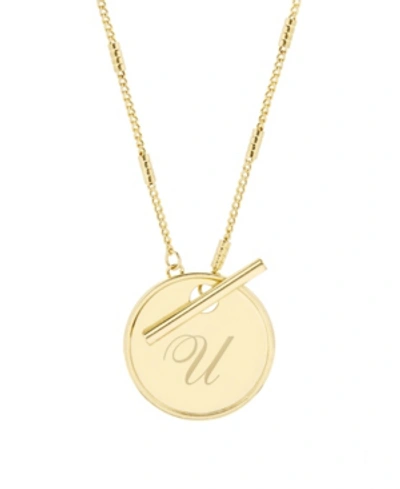 Brook & York Grace Initial Toggle Necklace In Gold U