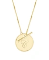 Brook & York Grace Initial Toggle Necklace In Gold C