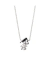 PEANUTS SILVER PLATED PEANUTS "WOODSTOCK" GRADUATION PENDANT NECKLACE, 16"+2" FOR UNWRITTEN