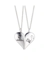 PEANUTS FINE SILVER PLATED PEANUTS "SNOOPY" AND "WOODSTOCK" BEST FRIENDS PENDANT NECKLACE SET, 16"+2" FOR UN