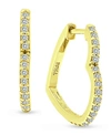 GIANI BERNINI CUBIC ZIRCONIA SMALL HEART HOOP EARRINGS IN 18K GOLD-PLATED STERLING SILVER, CREATED FOR MACY'S