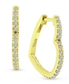 Giani Bernini Cubic Zirconia Small Heart Hoop Earrings In 18k Gold-plated Sterling Silver, Created For Macy's In Gold Over Silver