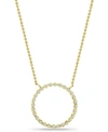 GIANI BERNINI CUBIC ZIRCONIA OPEN CIRCLE PENDANT NECKLACE IN 18K GOLD-PLATED STERLING SILVER, 16" + 2" EXTENDER, C